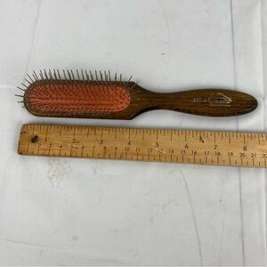Vintage ESI West Germany Wood Hair Brush 25249 Metal Pin Cushion Brush